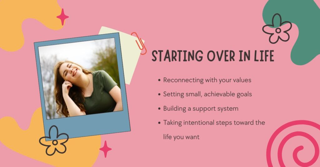 Starting over in life with nothing means rebuilding from scratch by focusing on what you can control.