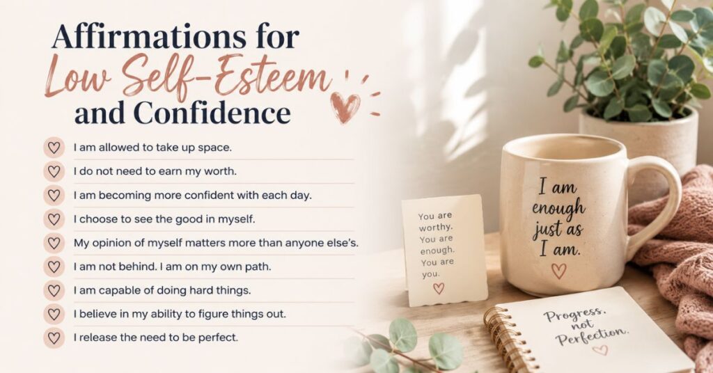 Self-love affirmations for self-esteem and confidence