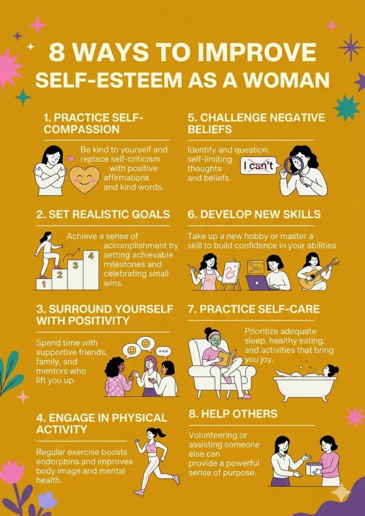 8 Ways on how to improve your self-esteem as a woman